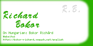 richard bokor business card